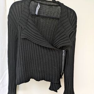 Rundholz large wool double zip sweater